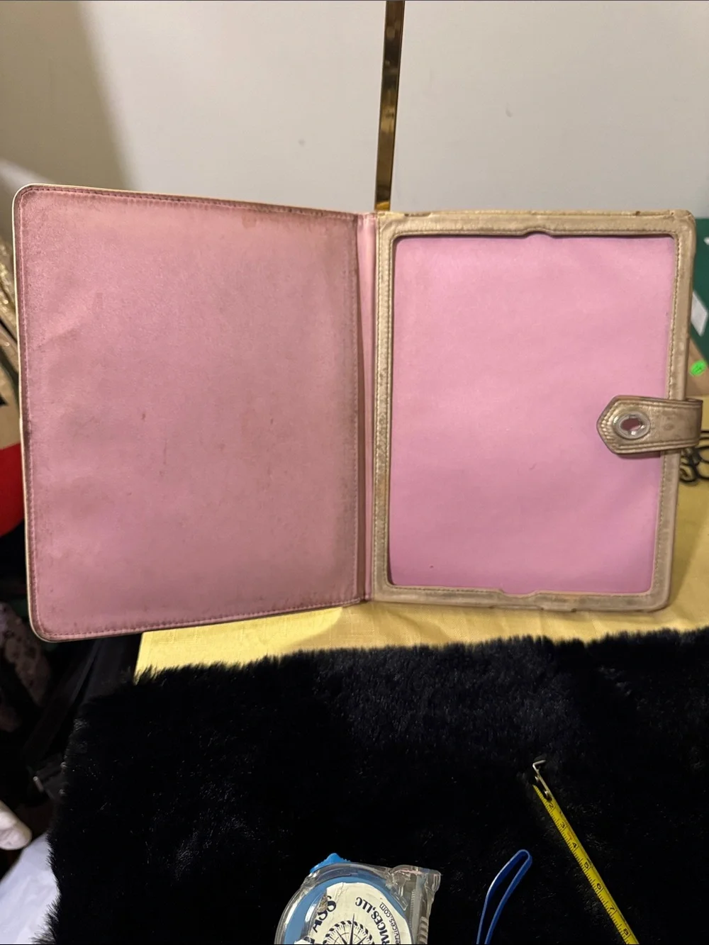Coach Canvas Tablet Cover with in signature C’s Brown Monogram